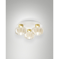 ceiling luminaire KINO 3 flames IP20, white dimmable