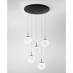 pendant luminaire ARIEL 5 flames, round IP20