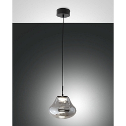 pendant luminaire DEVA 1 flame IP20, black dimmable
