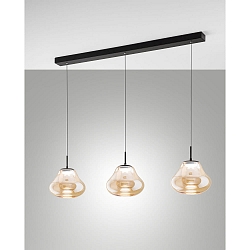 pendant luminaire DEVA 3 flames, long IP20