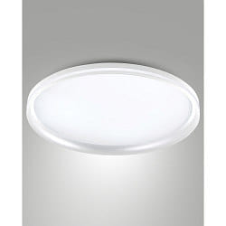 LED Deckenleuchte ISY, � 55cm, mit seitlichem Lichtkranz, 64W 2700-4000K (CCT Switch) 5800lm, 3-stufig dimmbar, wei�