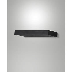 LED Wandfluter GUIA, eckig, 24cm, indirektes Uplight, IP20 IK06, 24W 3000K 2874lm, schaltbar, schwarz