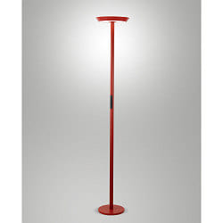 LED Stehleuchte FIZZ, direkt / indirekt, 178.5cm, 50+10W 2700-4000K (CCT Switch) 3300+900lm, mit Touch-Dimmer, rot
