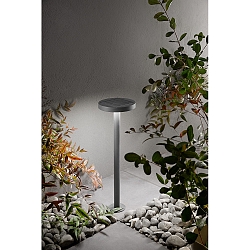 solar bollard lamp PALMER with sensor IP54, dark grey