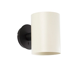 Wandleuchte GUADALUPE E27, IP20, schwarz matt, beige