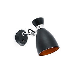 Wandleuchte RETRO 1xE14, IP20, schwarz matt, kupfer