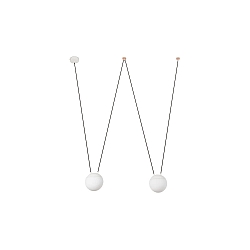 pendant luminaire MINE PC SPACE 2 flames E27 IP20, white matt 