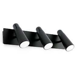 wall luminaire LAO 3 flames LED IP20, black matt 