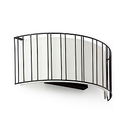 Wandleuchte LINDA E27, IP20, schwarz matt, beige