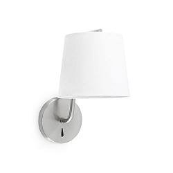Wandleuchte BERNI E27, IP20, nickel satiniert