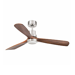 LED Ventilator LANTAU L, 15W, 3000K, 900lm, IP20, nickel matt/nussbaum