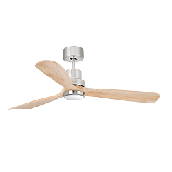 LED Ventilator LANTAU L, 15W, 3000K, 900lm, IP20, nickel matt/kiefer