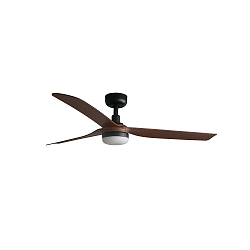 LED Ventilator PUNT M, 18W, 3000/4200/6500K, 678lm, IP20, schwarz/nussbaum