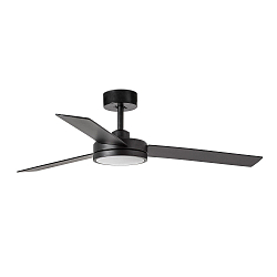 LED Ventilator BARTH, 24W, 2700/4350/6500K, 1300lm, IP20, schwarz