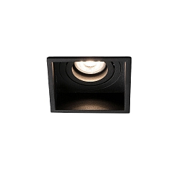 Deckeneinbauleuchte HYDE SQ GU10, IP20, quadratisch, schwenkbar, schwarz matt