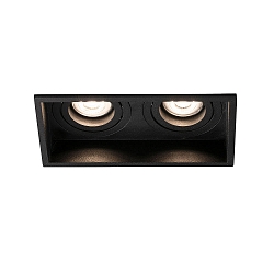 Deckeneinbauleuchte HYDE SQ 2xGU10, IP20, quadratisch, schwenkbar, schwarz matt