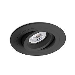 Deckeneinbauleuchte RADON R GU10, IP20, schwenkbar, schwarz matt