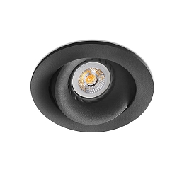 Einbaulicht ARGON GU10, IP20, rund, schwenkbar, schwarz matt