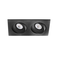 Einbaulicht ARGON RCT, 2xGU10, IP20, eckig, schwenkbar, schwarz matt