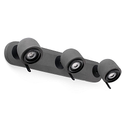 wall luminaire STONE 3 flames GU10 IP20, grey 