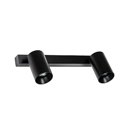 wall and ceiling luminaire STAN 2 flames GU10 IP20, black matt 