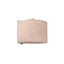 Wandleuchte SAHARA, E27, IP20, chrom, beige