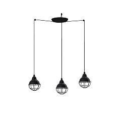 Pendelleuchte CLAIRE 3-flammig E27, IP20, schwarz
