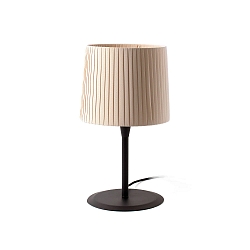 table lamp SAMBA E27 IP20, beige, black matt 