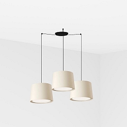 Pendelleuchte CONGA 3-flammig, 3xE27, IP20, schwarz, wei�