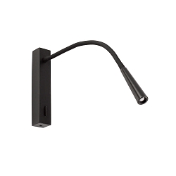 LED Wandleuchte FLIN 3W, 3000K, IP20, schwarz matt