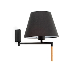wall luminaire RON E27 IP20, dark grey, black 