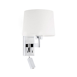 Wandleuchte ARTIS 1xE27, IP20, + LED-Spot 1W, 3000K, 140lm, chrom, wei�