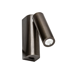 LED Wandleuchte ROB 3W, 3000K, IP20, + LED-Leseger�t, bronze