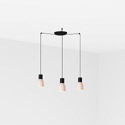 Pendelleuchte KOMBO 120 3xE27, IP20, schwarz matt, beige