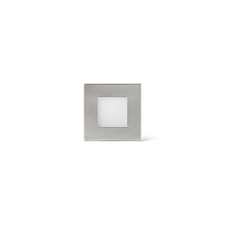 wall recessed luminaire FROL  square, with diffuser IP65, nickel satined 
