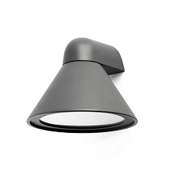 Wandleuchte PALS E27, IP65, dunkelgrau