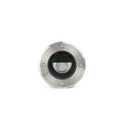 floor recessed luminaire GEISER 130 WALLWASHER round, rigid, asymmetrical IP67, stainless steel, satined 