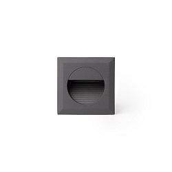 wall recessed luminaire MINI CARTER down, square, switchable IP44, dark grey 