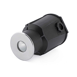 floor recessed luminaire TARO round, rigid, passable IP67, stainless steel, satined 