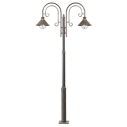outdoor floor lamp N�UTICA 2 flames E27 IP33, rust brown 