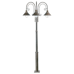 outdoor floor lamp N�UTICA 3 flames E27 IP33, rust brown 