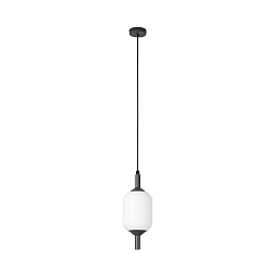 Outdoor Pendelleuchte SAIGON OUT R17 E27, IP44, hellgrau mit Kegelkappe, wei� matt