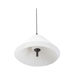 Outdoor Pendelleuchte SAIGON OUT � 67cm, E27, IP44, Schirm Textil, grau, wei�