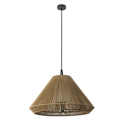 Outdoor Pendelleuchte SAIGON OUT C70 E27, IP44, mit Kegelabdeckung, dunkelgrau, ockergelb
