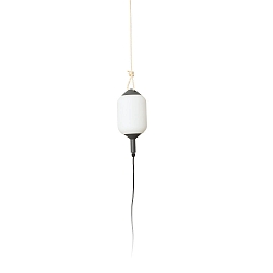 Outdoor Pendelleuchte SAIGON OUT R17, E27, IP44, Lochkappenschirm, tragbar, grau, wei� matt
