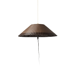 Outdoor Pendelleuchte SAIGON OUT W100, E27, IP44, tragbar, Lochkappenschirm grau, braun