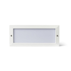 Outdoor LED Wand-Einbauleuchte STRIPE-2, IP54 IK07, mit Diffusor, 100-240V AC, 5W 3000K 89lm, wei� matt