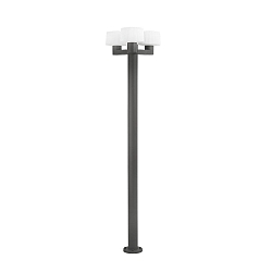 outdoor floor lamp MUFFIN 3 flames E27 IP44, dark grey 