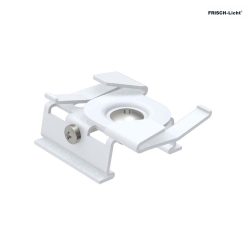 3-Phase track Ceiling clamp for grid ceiling, for 24mm T-bar, tensile strength 5kg, white