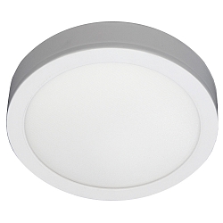 LED Aufbau-Downlight, flach, rund, � 30cm, 120�, 20W, 3000/4000/6500K, 2400lm, IP54, IK05, UGR<19, wei�